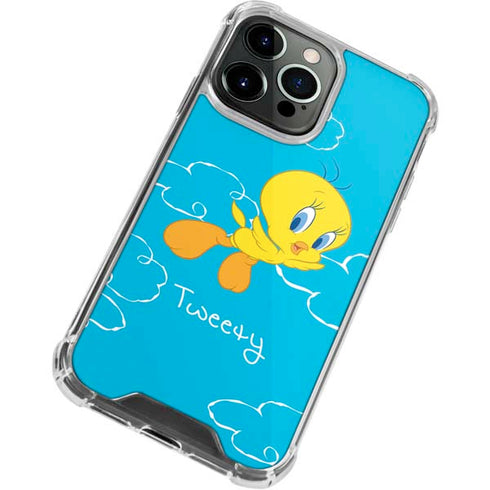 Looney Tunes Tweety Bird Flying iPhone 15 Pro Max Clear Case
